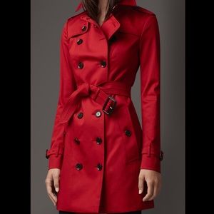 Burberry sandringham jacket in red